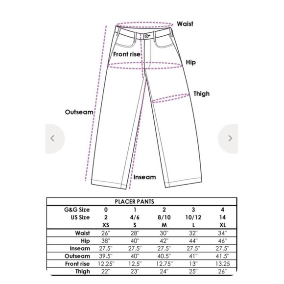 Gravel & Gold Placer Pant In Jacaranda Size 0 - Picture 8 of 9
